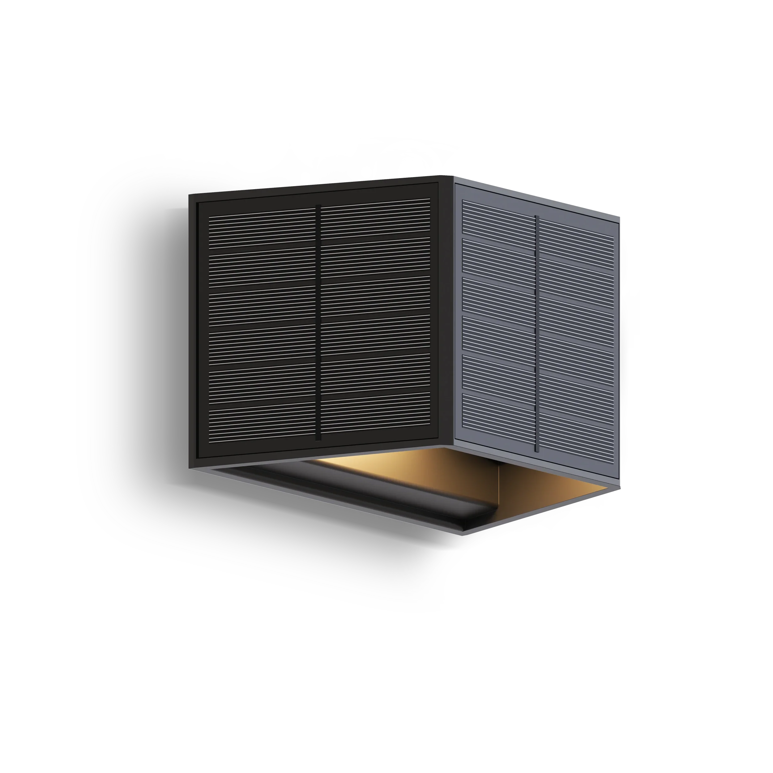 Calex Caserta Solar Wall Light - Up & Down - Black