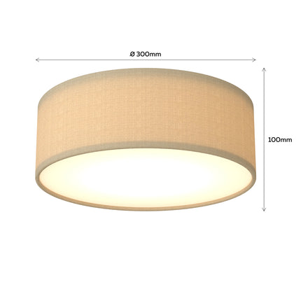 Calex Ceiling Light – E27 – 30cm – Taupe