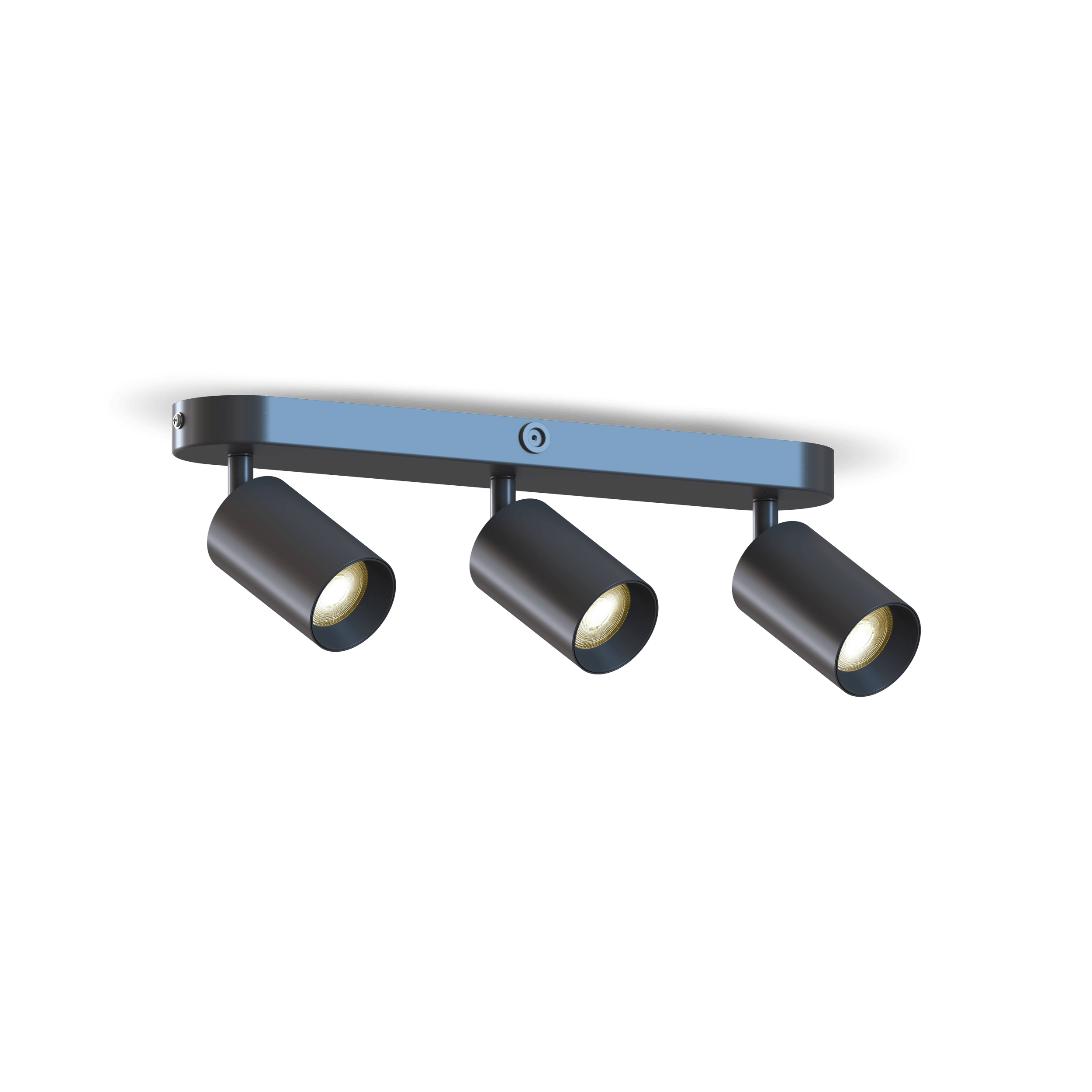 Calex Ceiling Spot Light - 3x GU10 - Oval - Black