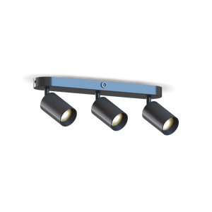 Calex Ceiling Spot Light - 3x GU10 - Oval - Black