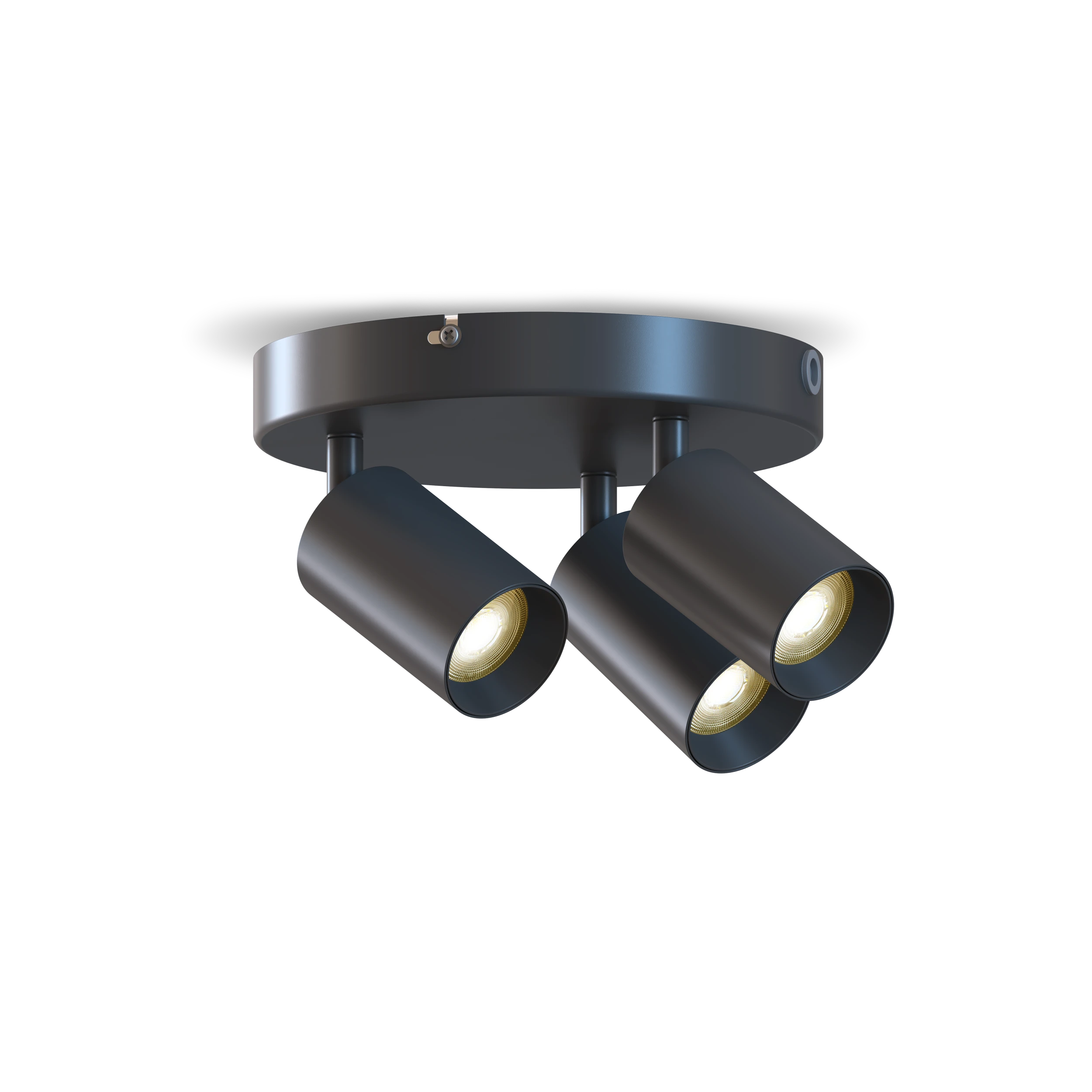 Calex Ceiling Spot Light - 3x GU10 - Round - Black