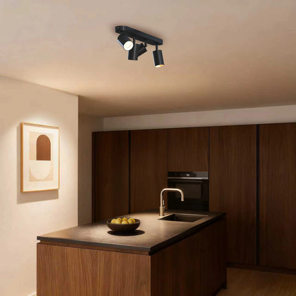 Calex Ceiling Spot Light - 4x GU10 - Oval - Black