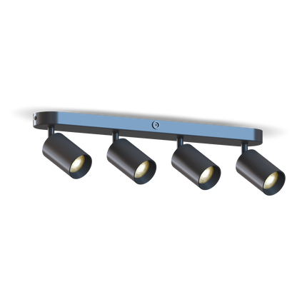 Calex Ceiling Spot Light - 4x GU10 - Oval - Black