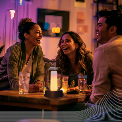 Calex Como Outdoor Table Lantern - Rechargeable - Black