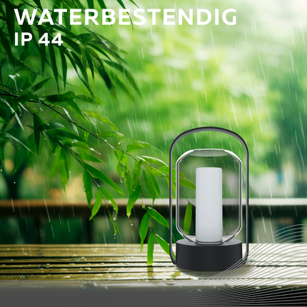 Calex Como Outdoor Table Lantern - Rechargeable - Black