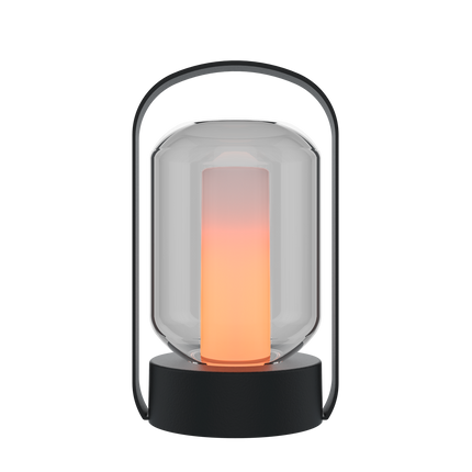 Calex Como Outdoor Table Lantern - Rechargeable - Black