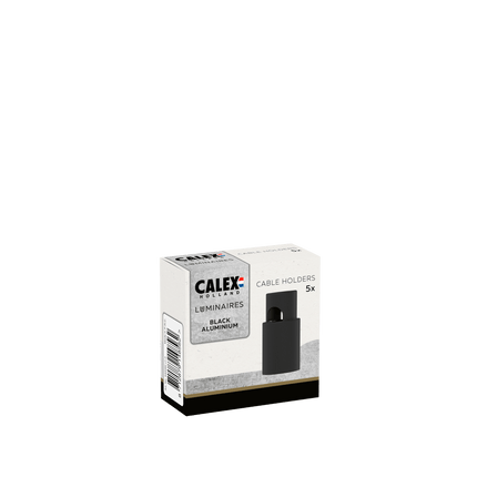 Calex Creations Aluminium Cable holders - Black - set 5