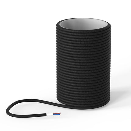 Calex Creations Fabric cable - Black - 25meter