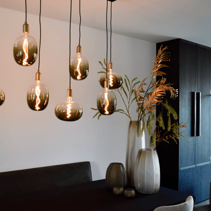 Calex Creations Fabric cable - Black/Grey - 1.5meter