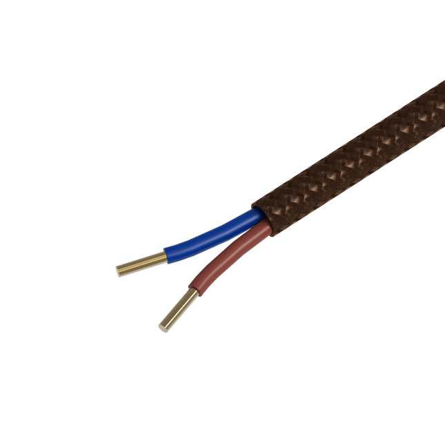 Calex Creations Fabric cable - Brown - 1.5meter