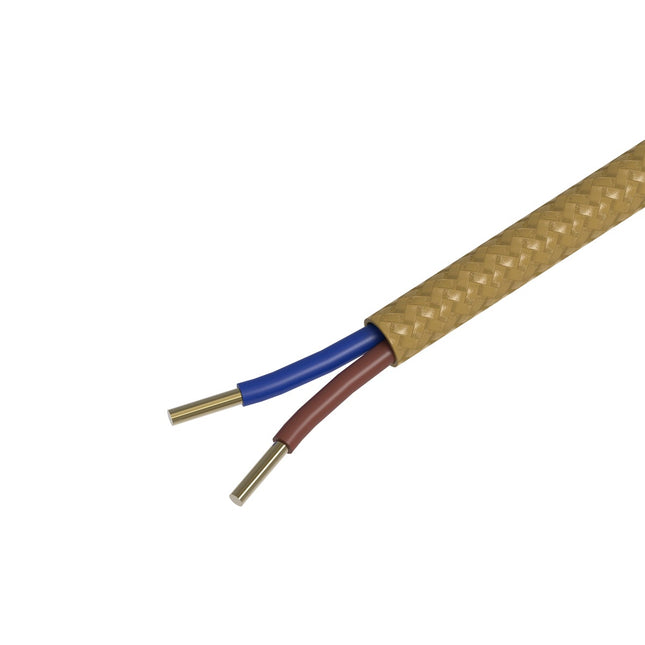 Calex Creations Fabric cable - Gold - 3meter