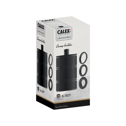 Calex Creations Lampholder - E27 - 3 Ring model - Black