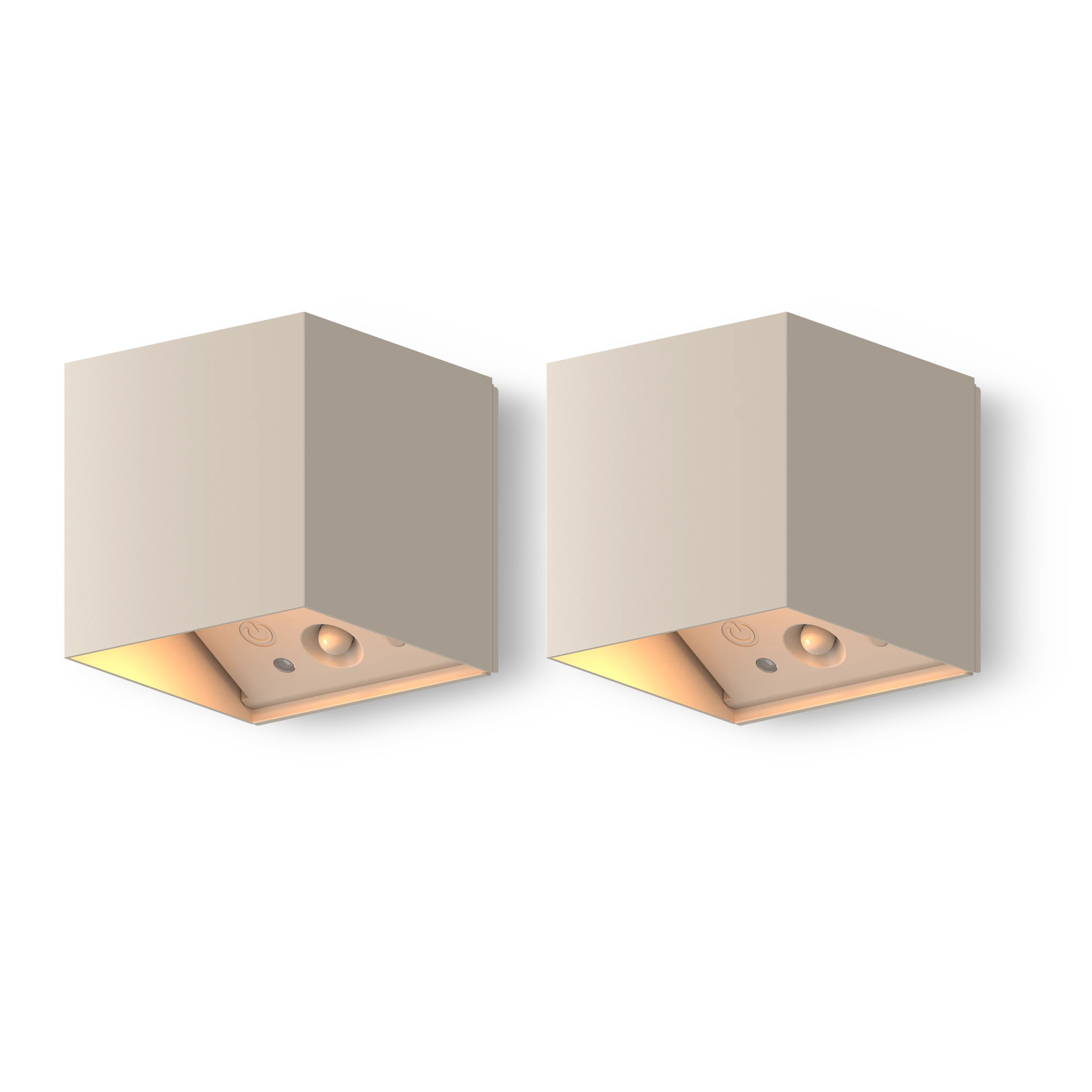 Calex Falerna Rechargeable Wall Light - 2 Pack - Sand