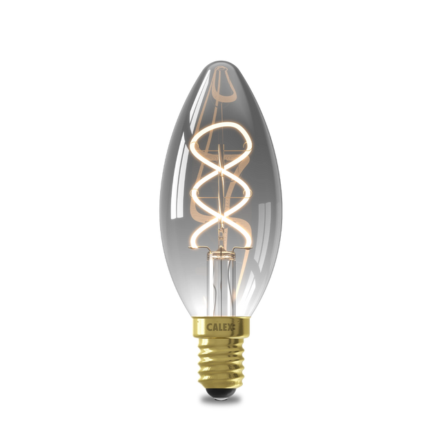 Calex Flex Filament LED Lamp - E14 - B35 - Titanium