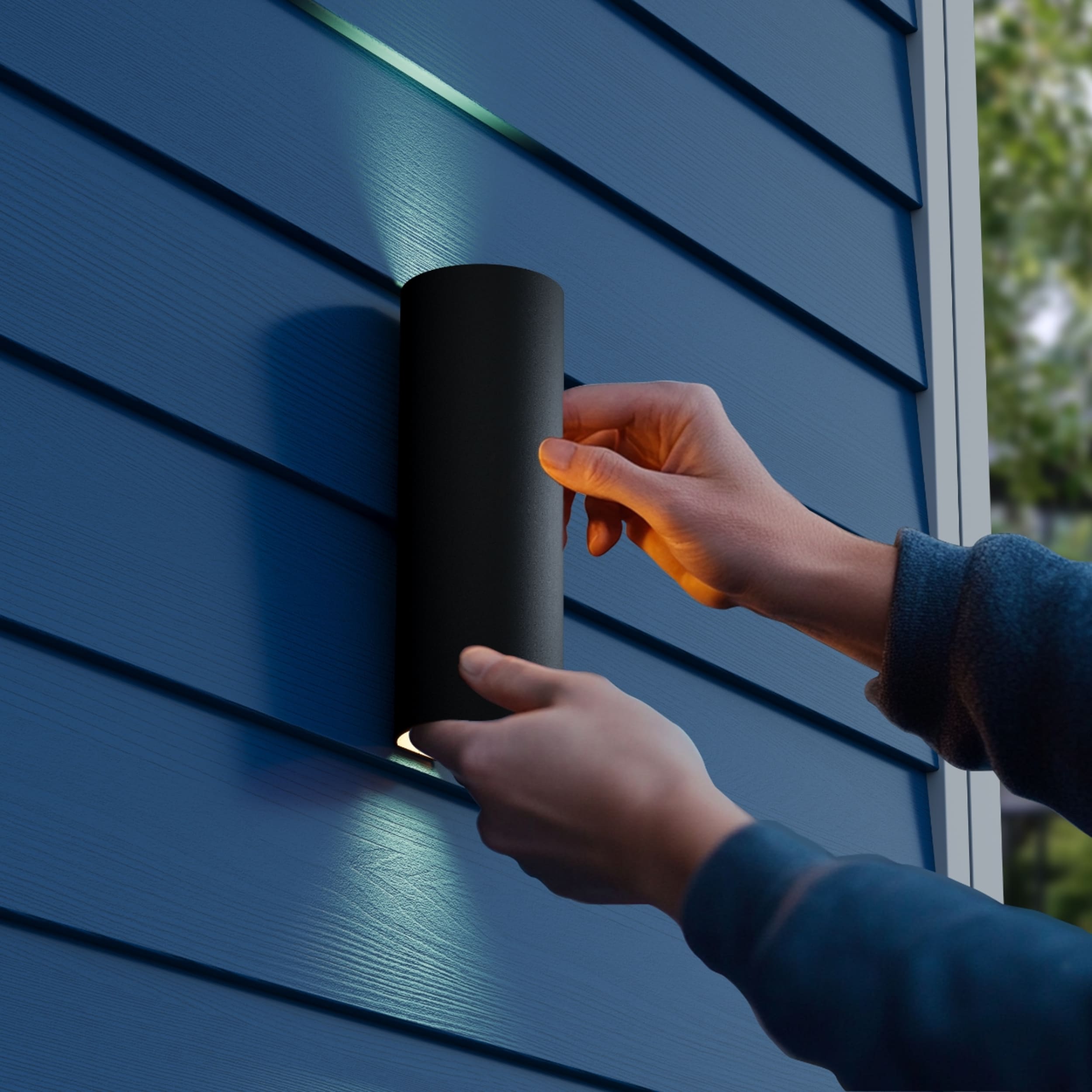 Calex Florence LED Wall Light - Up & Down - Black