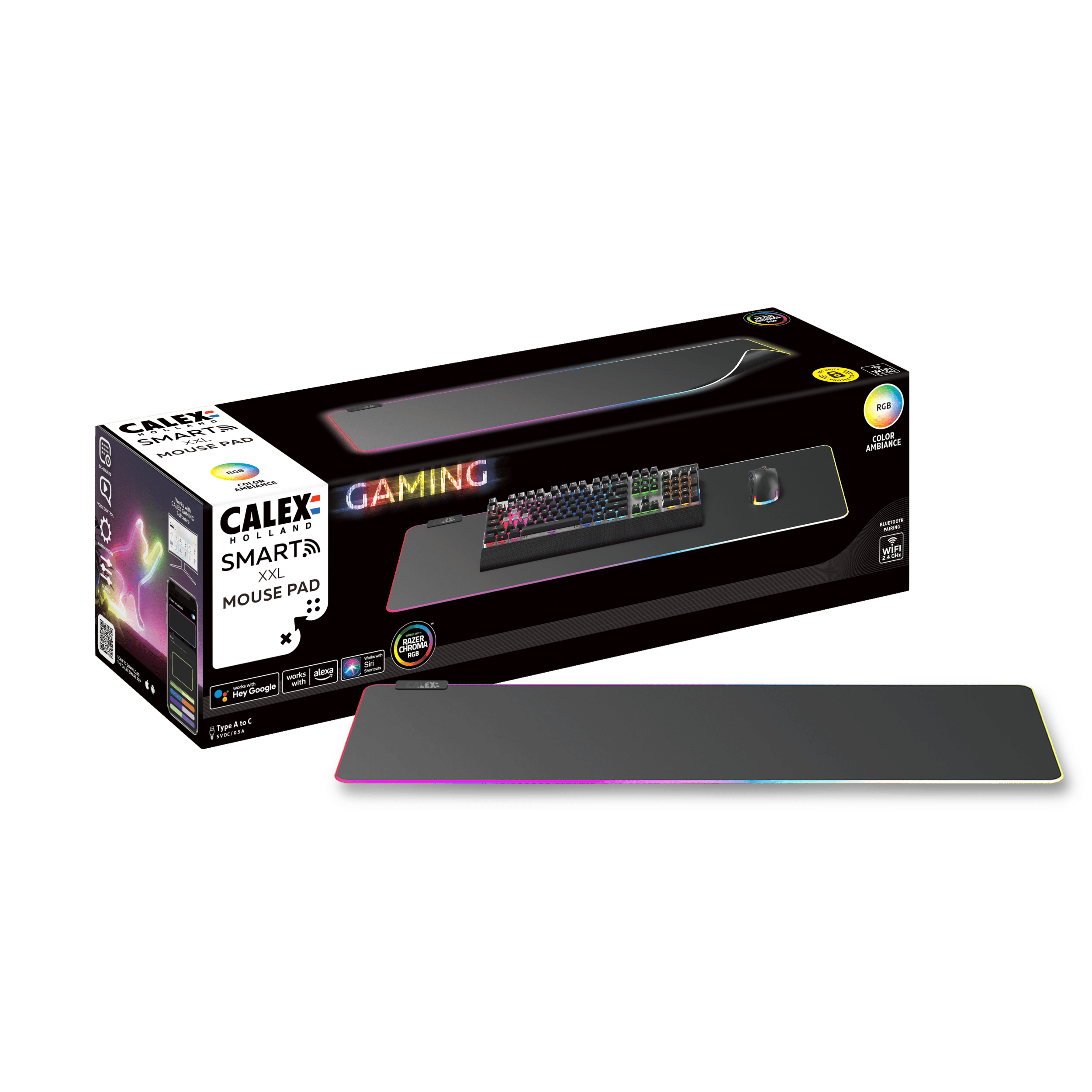 Calex Gaming XXL Mouse Pad - 90 x 30cm - RGBIC