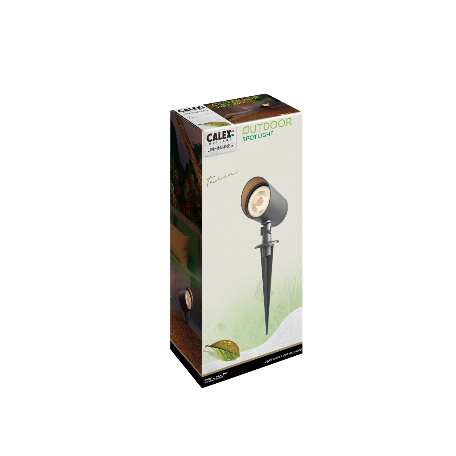 Calex Garden Spotlight - GU10 - Black