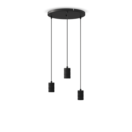 Calex Hanging Lamp Round - 3x E27 - 40cm - Black