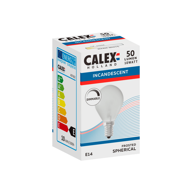 Calex Incandescent Bulb - E14 - P45 - White