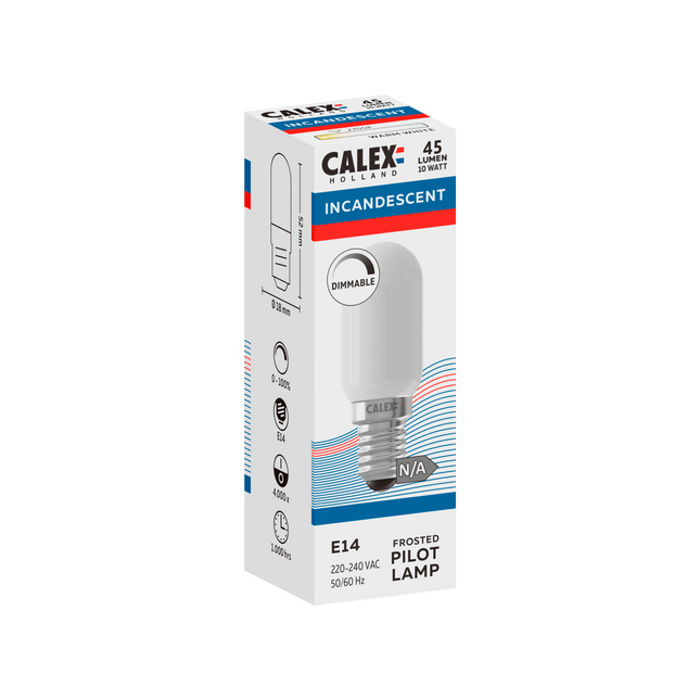 Calex Incandescent Bulb - E14 - T18 - White