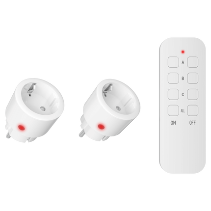 Calex Indoor Socket - 2x Sockets - Remote Control