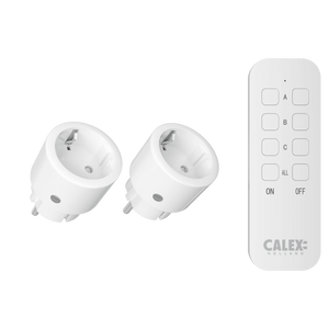 Calex Indoor Socket - 2x Sockets - Remote Control