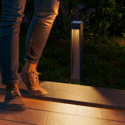 Calex Ivrea Solar Garden Post - Black