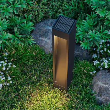 Calex Ivrea Solar Garden Post - Black