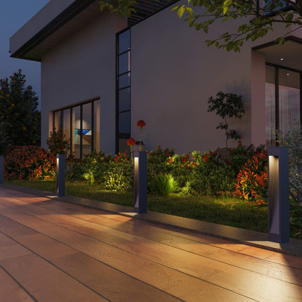 Calex Ivrea Solar Garden Post - Black