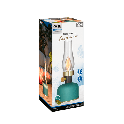 Calex Lavinio Rechargeable Table Light - Green
