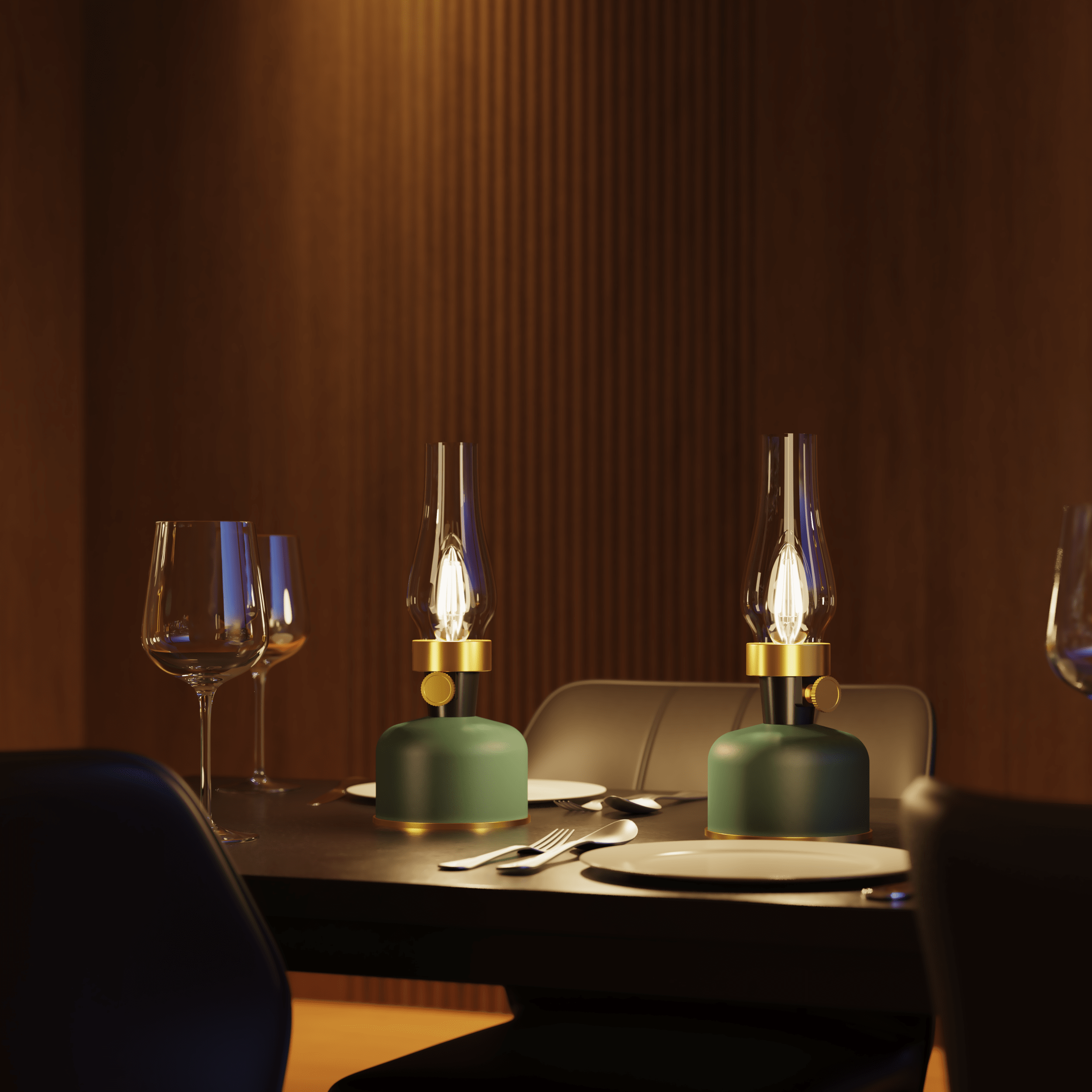 Calex Lavinio Rechargeable Table Light - Green