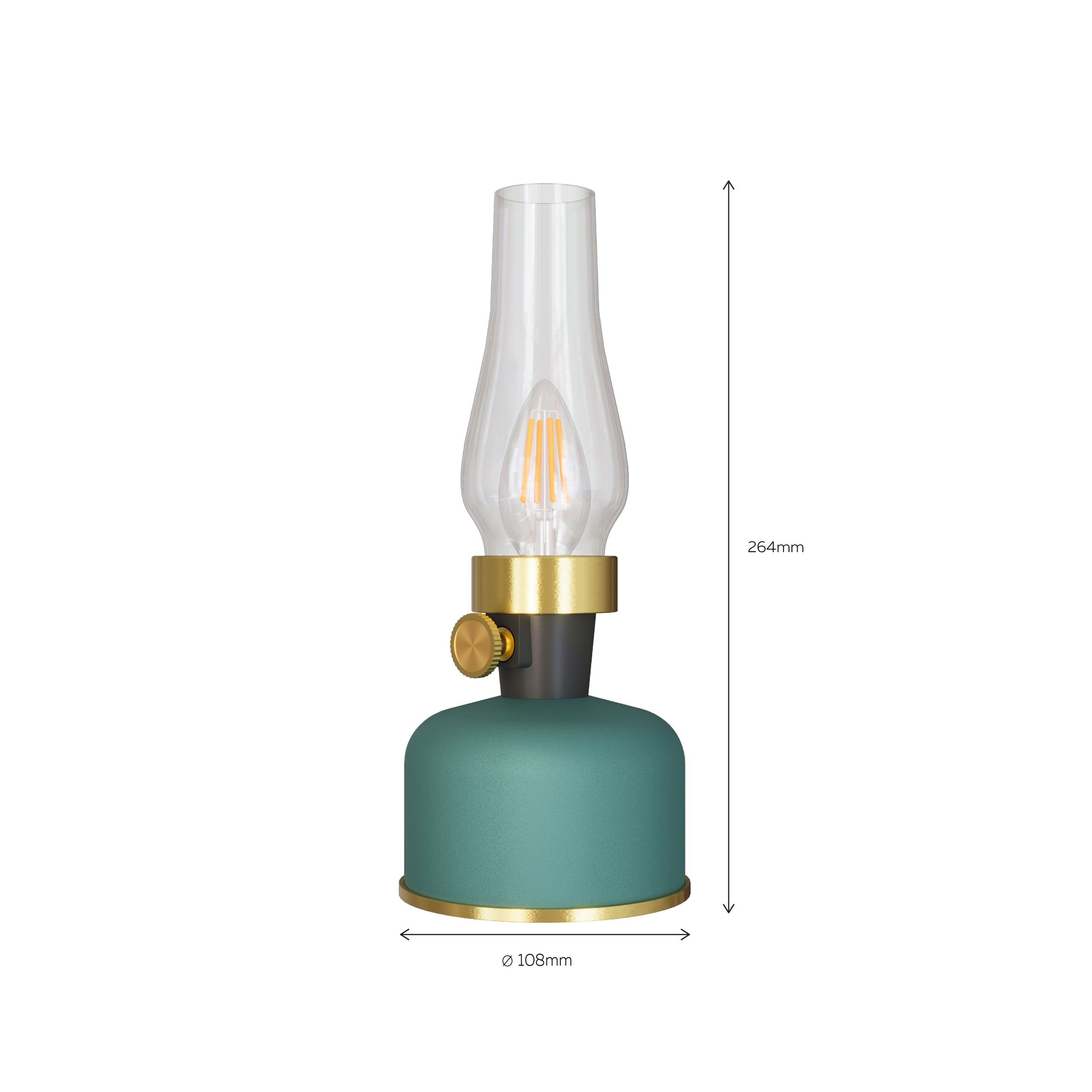 Calex Lavinio Rechargeable Table Light - Green