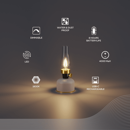 Calex Lavinio Rechargeable Table Light - Sand