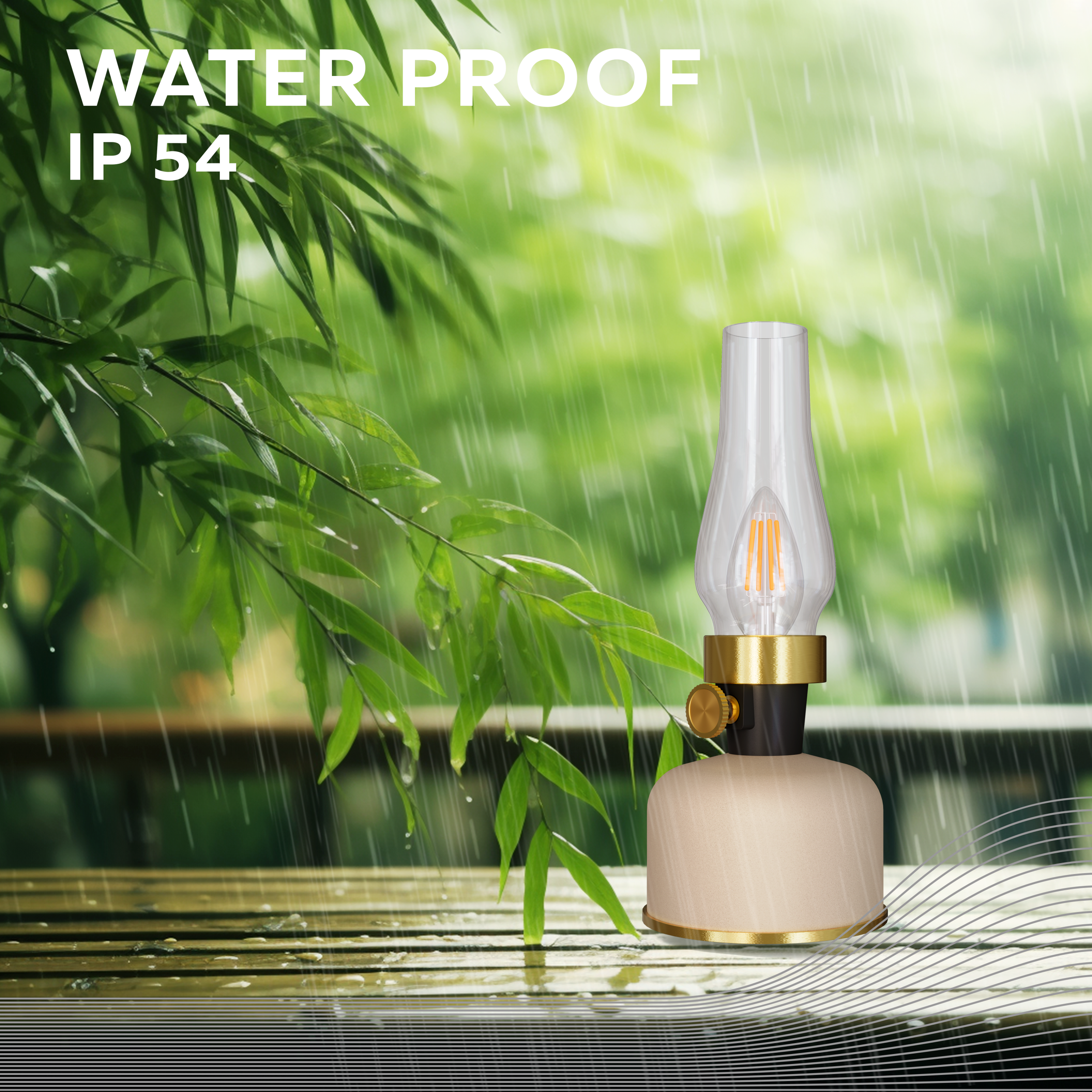 Calex Lavinio Rechargeable Table Light - Sand