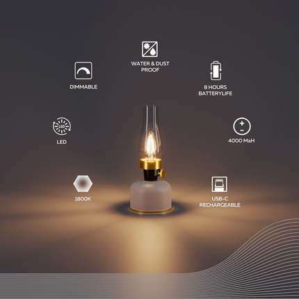 Calex Lavinio Rechargeable Table Light - Sand