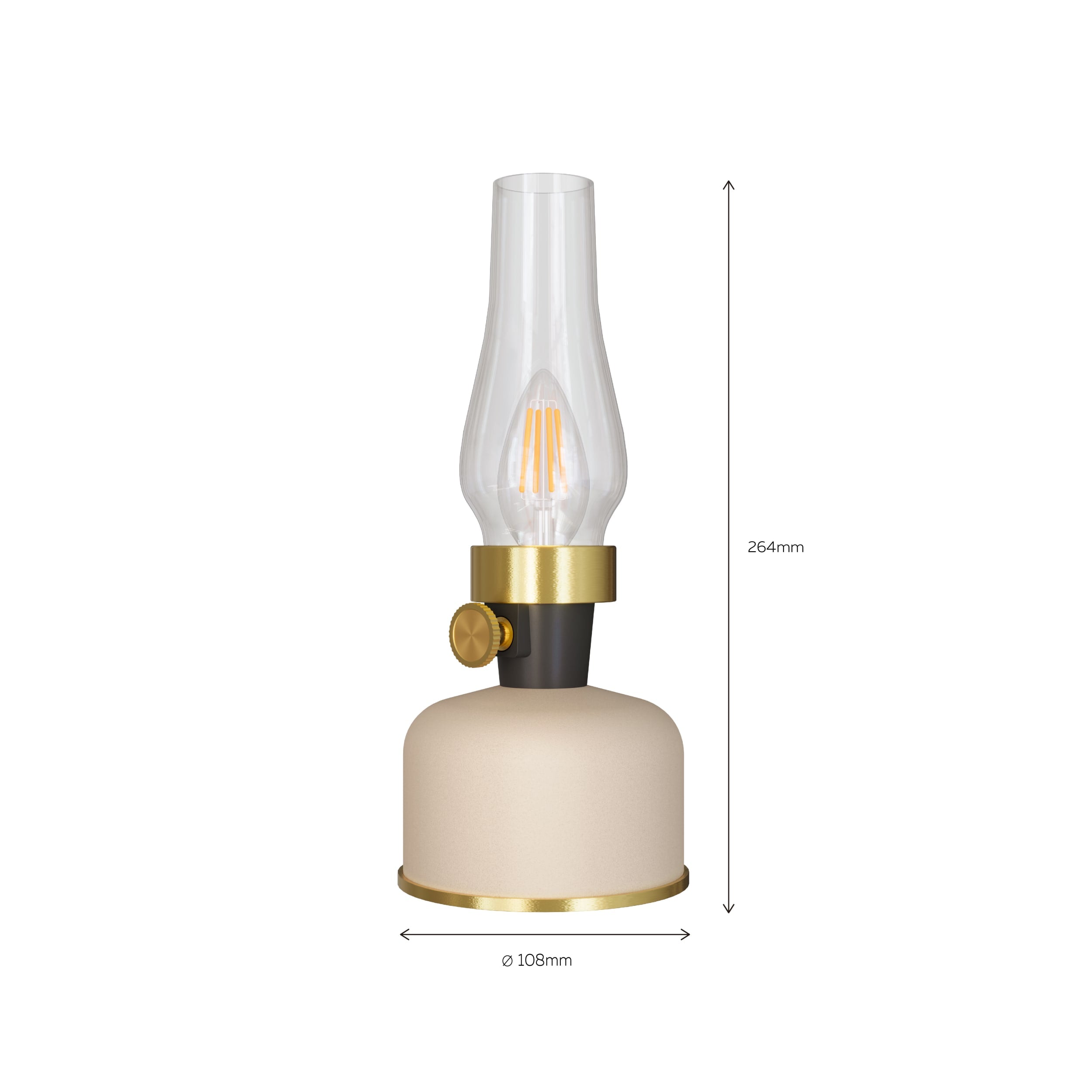 Calex Lavinio Rechargeable Table Light - Sand