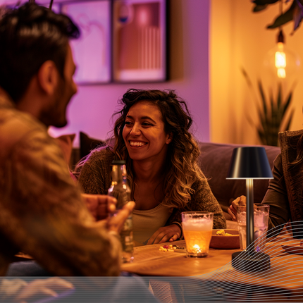 Calex Lucca Rechargeable Table Lamp - Black