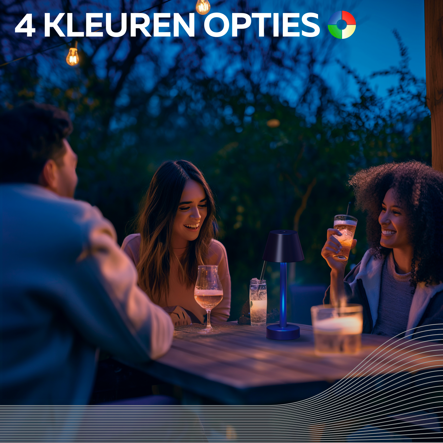 Calex Lucca Rechargeable Table Lamp - Black