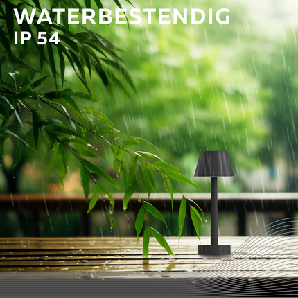 Calex Lucca Rechargeable Table Lamp - Black