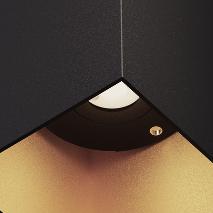 Calex Milan LED Wall Light - Up & Down - Black