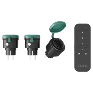 Calex Outdoor Socket - 3x sockets - Remote Control