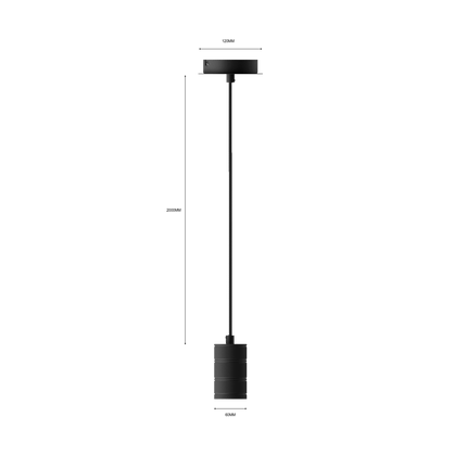 Calex Pendant Lamp - E27 - Black