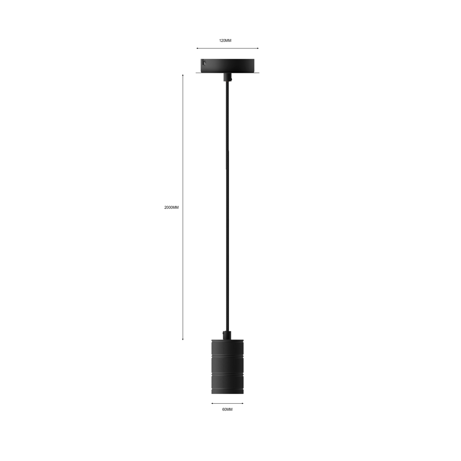 Calex Pendant Lamp - E27 - Black