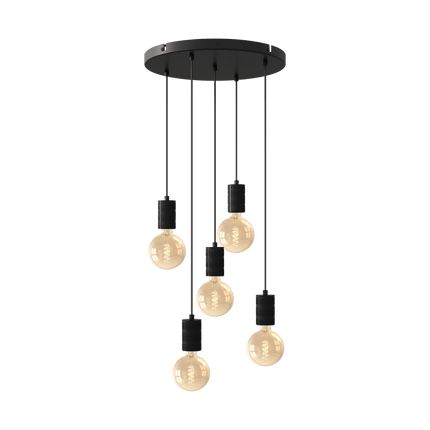 Calex Pendant Light - 5x E27 - 50cm - Black
