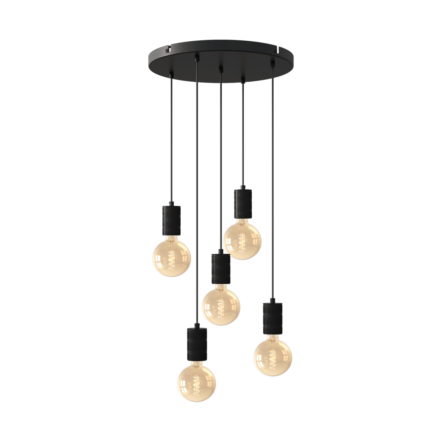 Calex Pendant Light - 5x E27 - 50cm - Black
