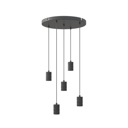 Calex Pendant Light - 5x E27 - 50cm - Black