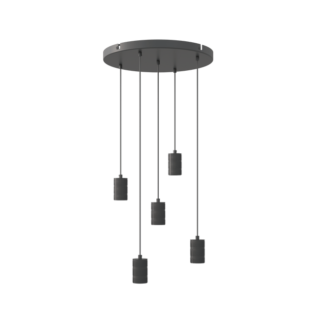Calex Pendant Light - 5x E27 - 50cm - Black