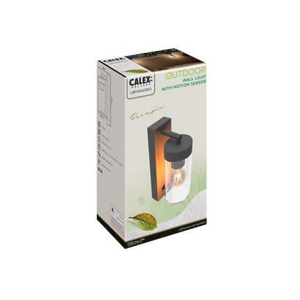 Calex Perugia Wall Light - E27 - Motion sensor - Black