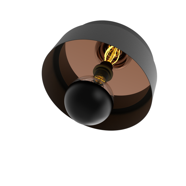 Calex Plafonniere - Mirror - Black - Diameter 30cm