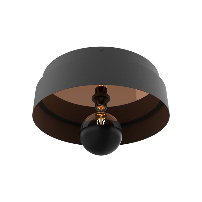 Calex Plafonniere - Mirror - Black - Diameter 30cm